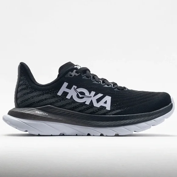 NWT Hoka Mach 5 Running Shoes in Black / White / Castlerock , Hoka One One - Picture 4 of 13